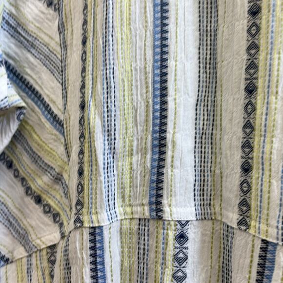 Habitat women’s medium multiple color Striped button down long sleeve Shirt - Picture 4 of 6